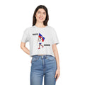 Haiti Flag Walk Women's Crop Tee — Patriotic Haitian Pride Top