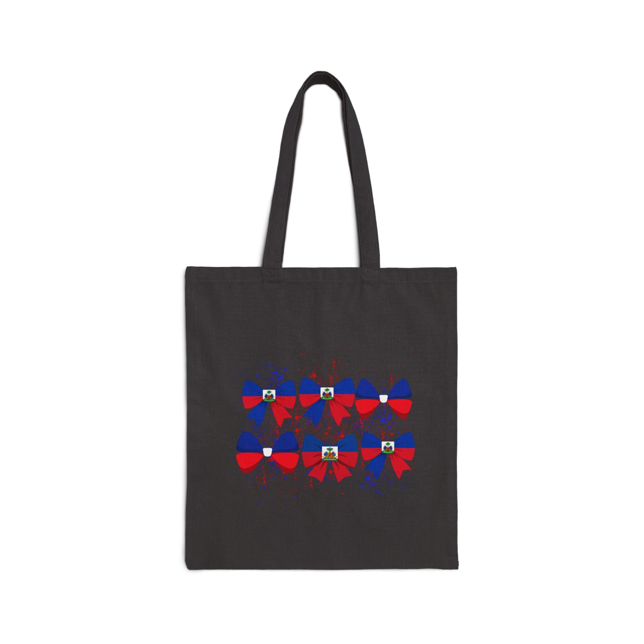 Haitian Flag Bow Tote Bag
