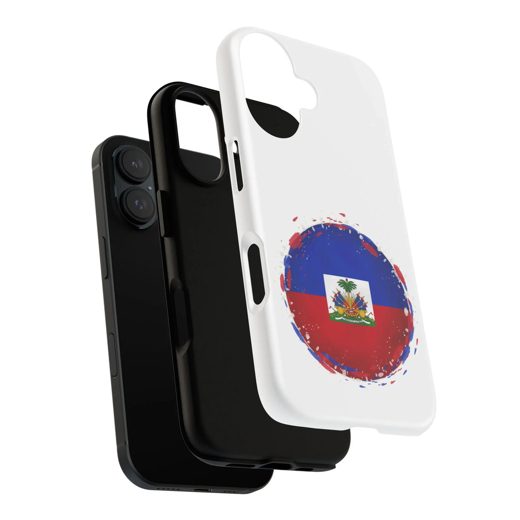 Haiti Flag Phone Case — Patriotic Gros‑Coeur Round Emblem Protective Cover