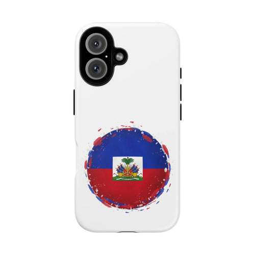 Haiti Flag Phone Case — Patriotic Gros‑Coeur Round Emblem Protective Cover